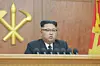 Nordkoreas diktator, Kim Jong Un, fortæller i sit nytårsbudskab, at landets ingeniører gør fremskridt med Nordkoreas våbenprogram. Foto: Kcna/Reuters