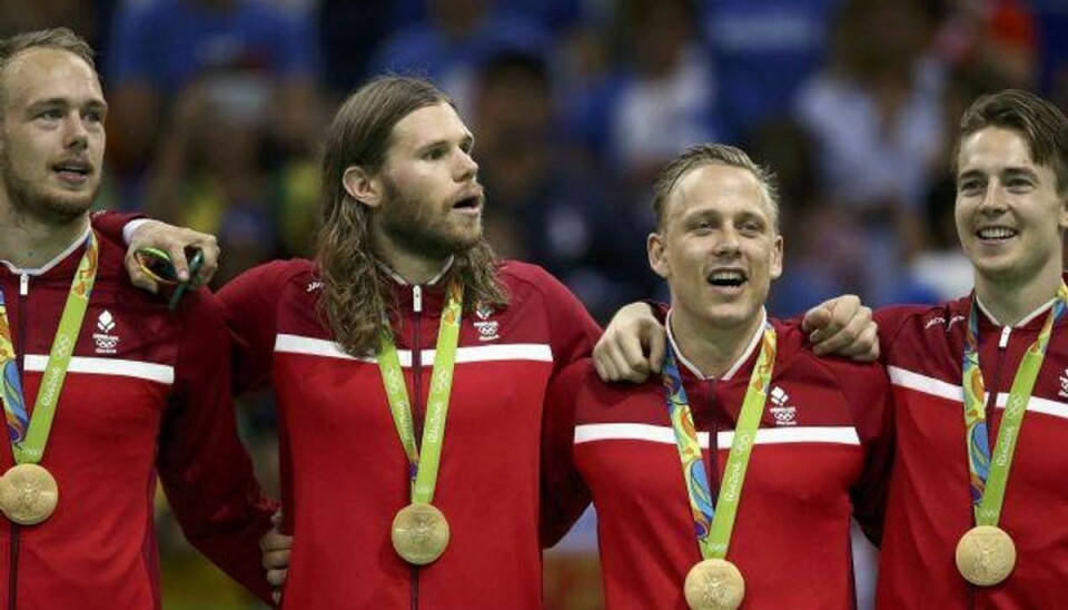 De fleste spillere, som var med til at vinde OL-guld i Rio, er også med i den trup, som skal forsøge at hente Danmarks første VM-guld i Frankrig. Foto: Marko Djurica/Reuters