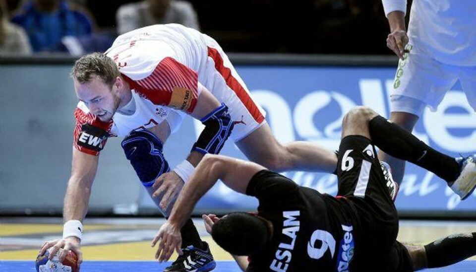 Henrik Toft om målshow: “Tjubang-håndbold” Henrik Toft scorede to af Danmarks 35 mål i sejren over Egypten. Foto: Liselotte Sabroe/Scanpix