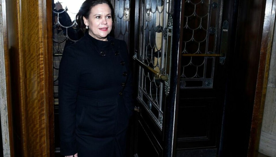 Efter begravelse: Undskylder for drab Mary Lou McDonald undskylder for bombedrab på Lord Mountbatten, afdøde prins Philips onkel. Undskyldningen faldt efter prinsens begravelse. Foto: Clodagh Kilcoyne/REUTERS
