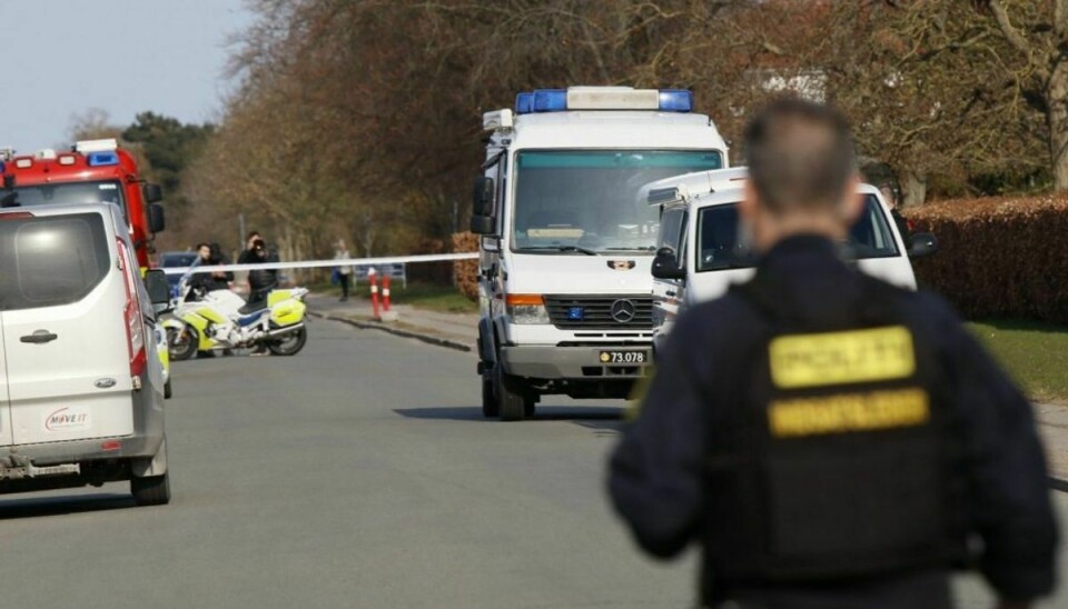 Under en politiaktion fandt politiet over 200 kilo sprængstof på Amager, som nu er blevet beslaglagt. Foto: presse-fotos.dk