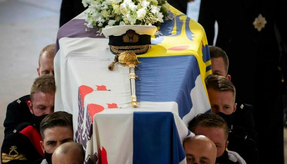 Lørdag sagde briterne farvel til prins Philip. Men en detalje ved begravelsen, har flere bidt mærke i. Klik videre for at den i galleriet. Foto: Danny Lawson / POOL / AFP