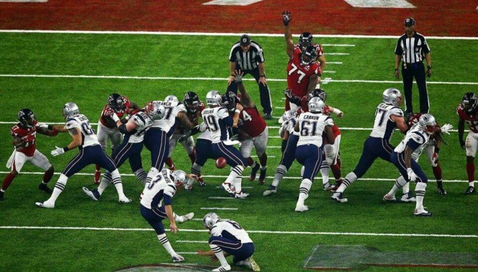 New England Patriots vinder Super Bowl. Foto: Bob Levey/Scanpix.