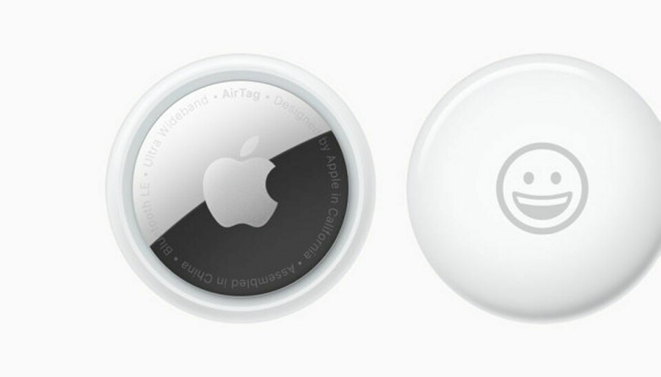 Apples nye AirTag bruger bluetoothteknologi til at hjælpe kunder med at finde deres nøgler og pung. Foto: Apple Inc. Handout/Scanpix