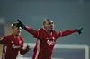 FC København-spilleren Youssef Toutouh fejrer sit mål til 2-0 på udebane mod Ludogorets i Sofia. Foto: Dimitar Kyosemarliev/Reuters