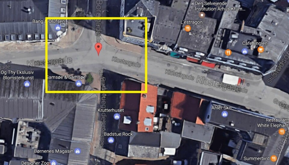 Det var i dette område, de syv personer kom op at slås. Foto: Google Maps