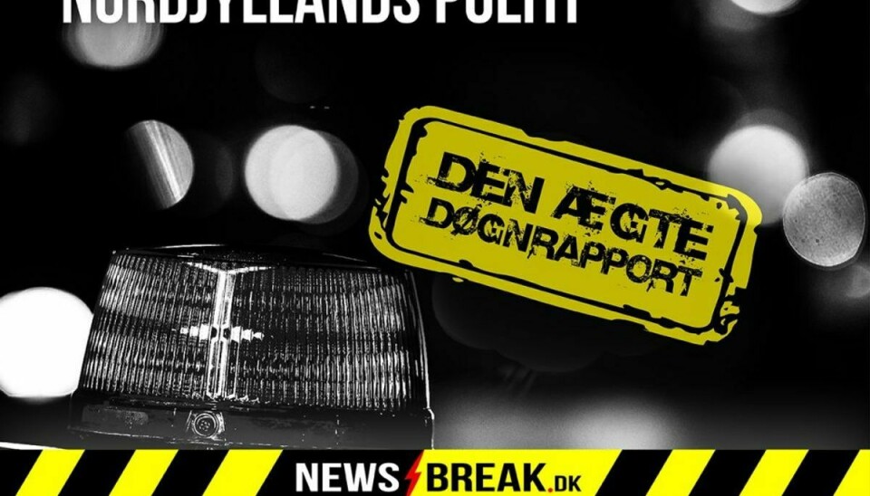 Uddraget af døgnrapporten er udsendt af Nordjyllands Politi. Foto: Ritzau Scanpix/Creazone.dk