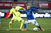 Jeppe Kjær bragte Lyngby foran 1-0 på udebane mod FC Midtjylland i Alka Superligaen fredag aften. (Arkivfoto). Foto: Anders Kjærbye/Scanpix