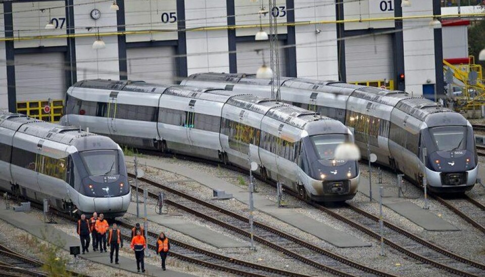 Fatal fejl: Alle IC4-tog beordret til at standse Alle DSB’s IC4-tog bliver nu kørt i garage på ubestemt tid. Foto: CLAUS FISKER/Scanpix