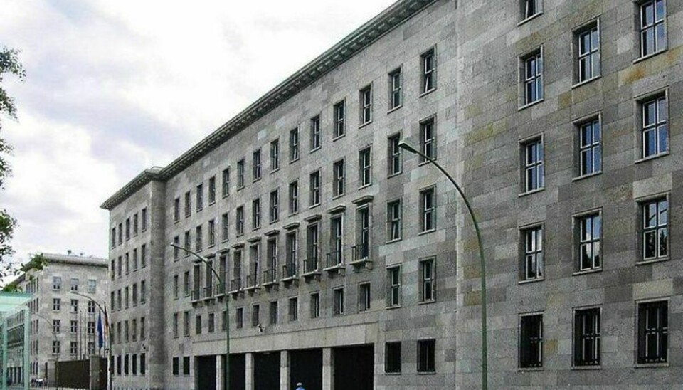 Det var her ved det tyske finansministerium i Berlin, bomben blev fundet. Foto: Wikipedia.