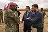 Under et besøg hos de danske styrker i Irak kom R-leder Morten Østergaard søndag på idéen om at oprette en humanitær indsatsstyrke. Foto: Forsvarsministeriet/Scanpix