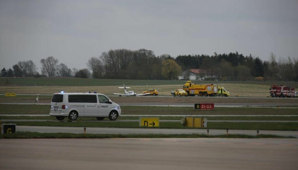 Fly nødlandet i dansk lufthavn