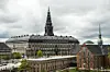 Maskerede personer udførte natten til torsdag hærværk mod Christiansborg. Foto: Scanpix