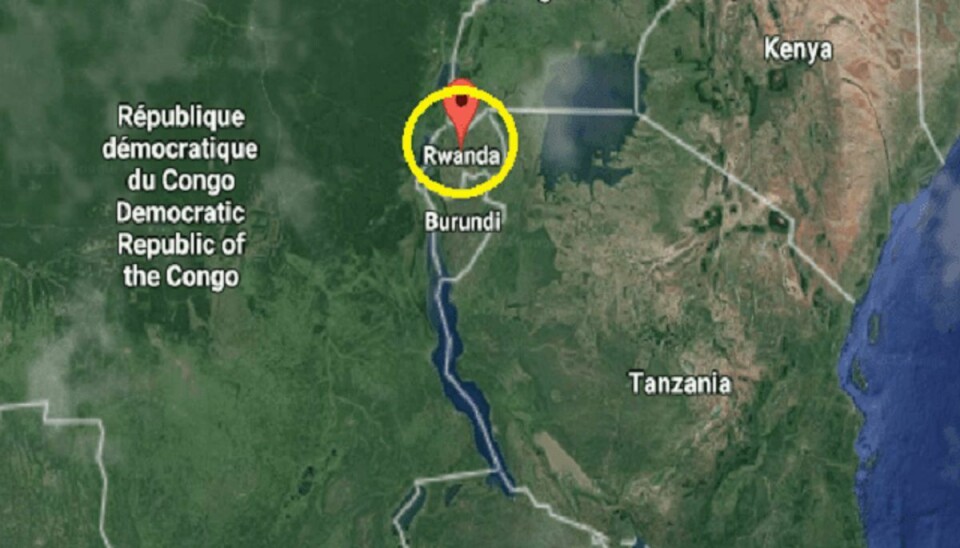 En dansker er blevet anholdt og står til udlevering for folkedrabet i Rwanda. Foto: Google Maps.