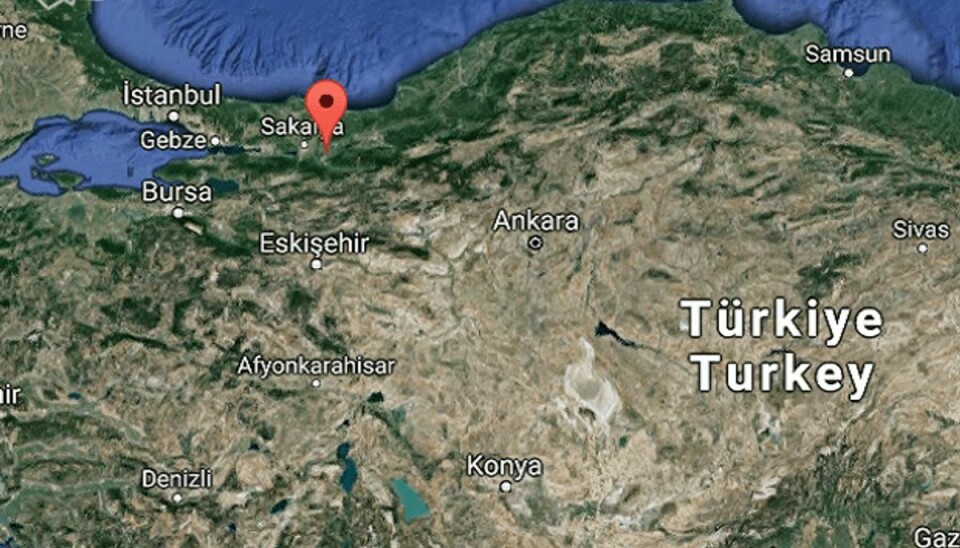 Ulykken skete i byen Akyazi i Tyrkiet. Foto: Google Maps.