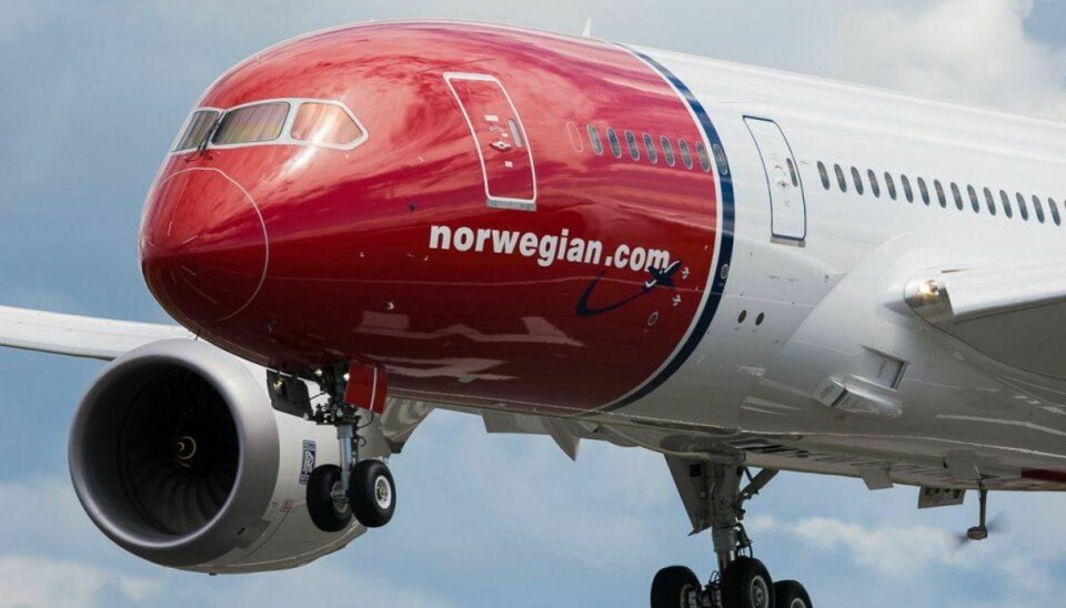 Det var et fly fra selskabet Norwegian, der måtte lande i London. Foto: Colourbox.