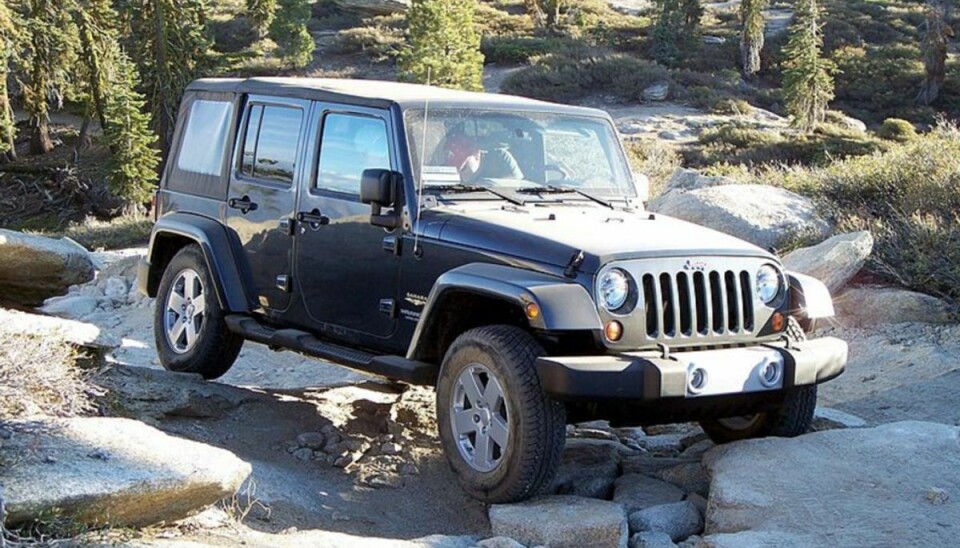 Banden stjal forskellige modeller af Jeep Wrangler som ses på billedet.Foto: SCANPIX