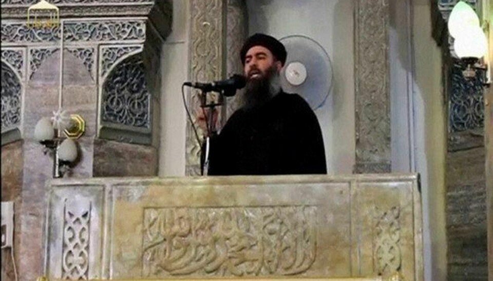 Det Syriske Observatorium for Menneskerettigheder, som anses for at være en af de mest troværdige obvervåghningsgrupper i Syrien, siger, at IS-kilder bekræfter, at lederen af Islamisk Stat, Abu Bakr al-Baghdadi, er blevet dræbt. Foto: Reuters Tv/Reuters