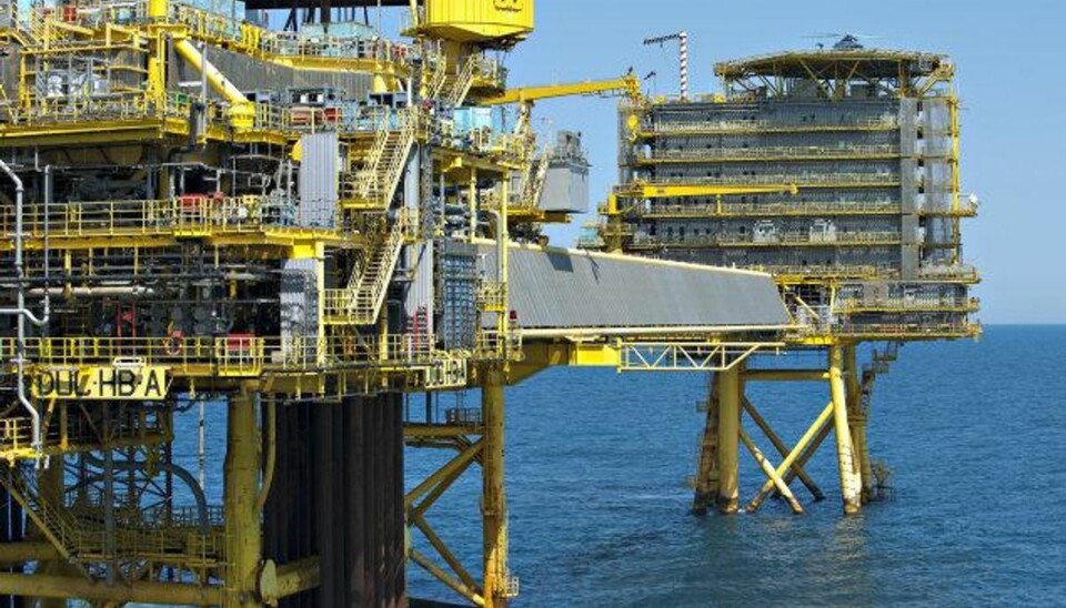 Mærsk sælger sin olie- og gasforretning til franske Total Maersk Oil udvinder blandt andet olie i Nordsøen som her på Halfdan-feltet. Foto: Claus Fisker/Scanpix