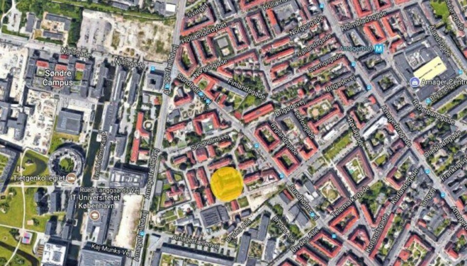 Manden blev tæsket ihjel på Herberget Sundholm på Amager. Foto: Google Maps. Manden blev tæsket ihjel på Herberget Sundholm på Amager. Foto: Google Maps.