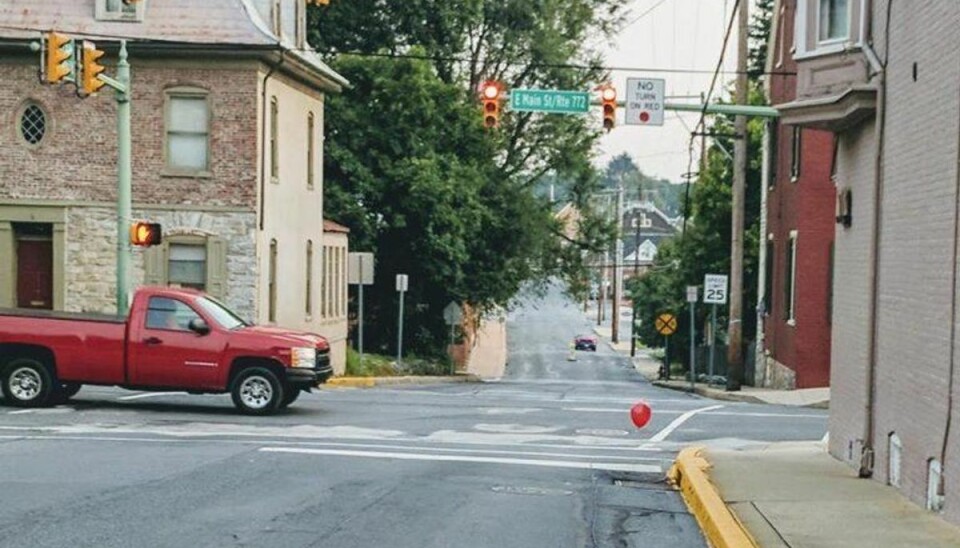 Byen adskiller sig ikke meget fra den fiktive Derry i Stephen Kings roman “It”. Derfor har balloner vakt en smule uro. Foto: Lititz Borough Police