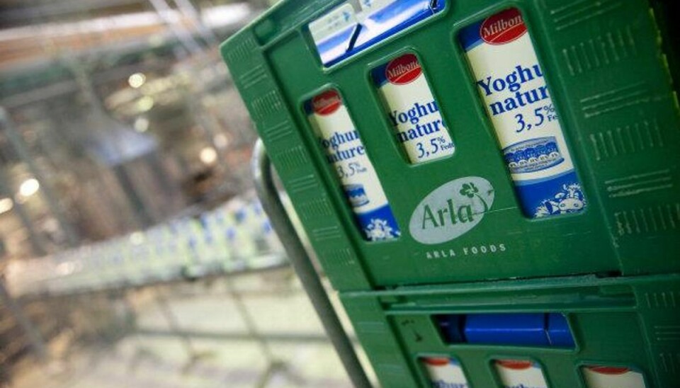 Hvert år koster de bortkomne mælkekasser Arla knap syv millioner kroner. Foto: Claus Fisker/arkiv/Scanpix