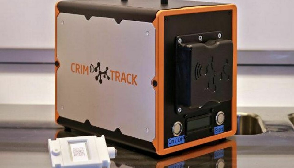 Crim-Track snifferen er en “kunstig næse”, der ved hjælp af en kemisk analyse af luftmolekuler kan sniffe sig frem til hjemmelavet sprængstof og narkotika. Foto: Handout/Free