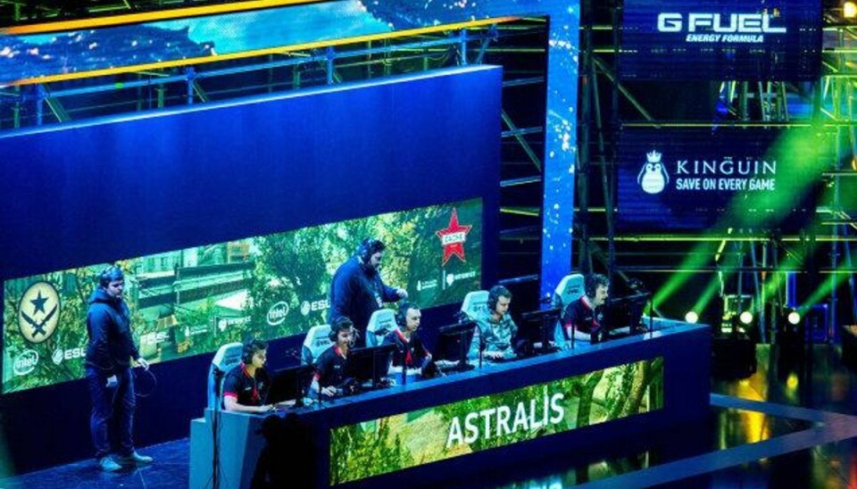 Det danske hold Astralis er blandt verdens bedste i spillet Counter Strike. Nu indgår Astralis et samarbejde med tøjmærket Jack & Jones. Foto: Andrzej Grygiel/arkiv/AFP