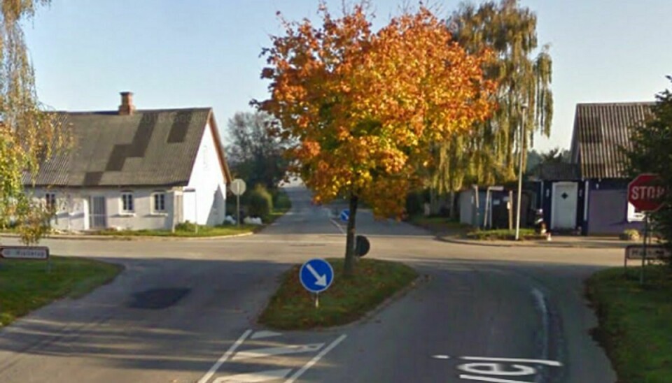 Det var i dette kryds, motorcyklisten blev dræbt lørdag eftermiddag. Foto: Google Street View.