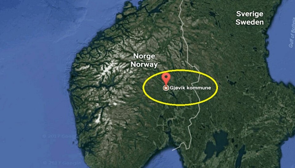 Det er her i det centrale Norge, hvor en dansker natten til lørdag druknede. Foto: Google Maps.