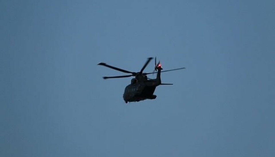 Også en helikopter var indsat i eftersøgningen af kvinden, der nu er død. Foto: Øxenholt Foto. Også en helikopter var indsat i eftersøgningen af kvinden, der nu er død. Foto: Øxenholt Foto.