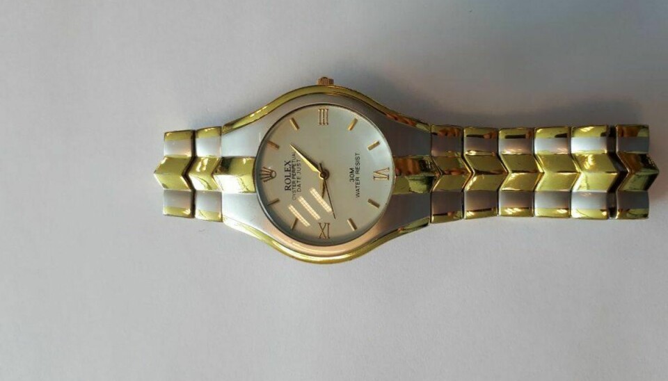 En af de stjålne genstande er et Rolex-ur. KLIK og se flere billeder – måske du kender Ulla? Foto: Politiet.