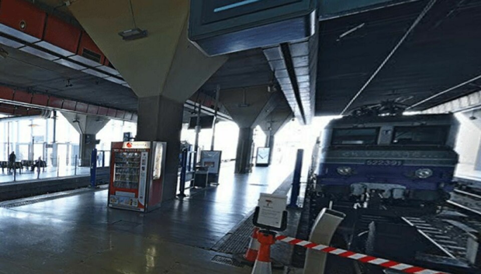Det er på denne togstation – Gare Saint Charles – hvor manden gik amok. Foto: Google Street View.