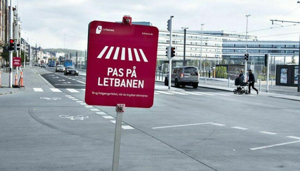 Ikke så meget at passe på endnu. Letbanen kører stadig ikke i Aarhus. Foto: Henning Bagger/Scanpix