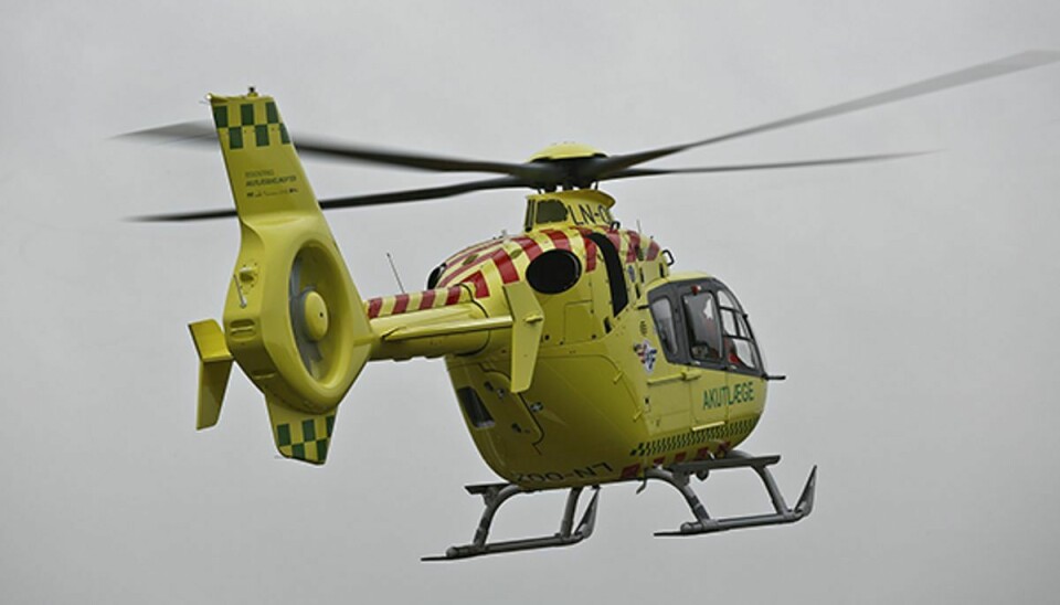 En helikopter er tilkaldt til ulykken. Arkivfoto: René Lind Gammelmark
