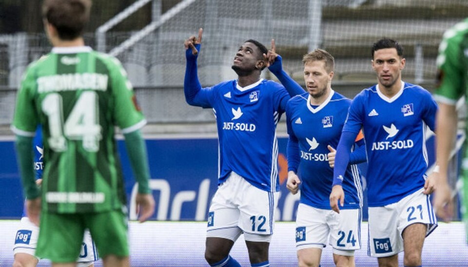 Lyngby og OB fortsætter med at hente point Mayron George bragte Lyngby foran 1-0, da klubben spillede 1-1 mod OB i Alka Superligaen søndag. Foto: Anders Kjærbye/Scanpix