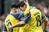 Brøndby-spillerne jubler efter Christian Nørgaards (th.) mål til 1-0 mod FCK i Parken. Foto: Mads Claus Rasmussen/Scanpix