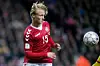 Kasper Dolberg var med på U21-landsholdet, som tirsdag aften tabte 1-3 til Polen. Foto: Liselotte Sabroe/arkiv/Scanpix