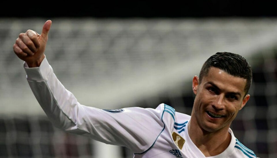 Cristiano Ronaldo har nu også modtaget Ballon d”Or-hæderen fem gange, lige så mange gange som Lionel Messi. Foto: Javier Soriano/AFP