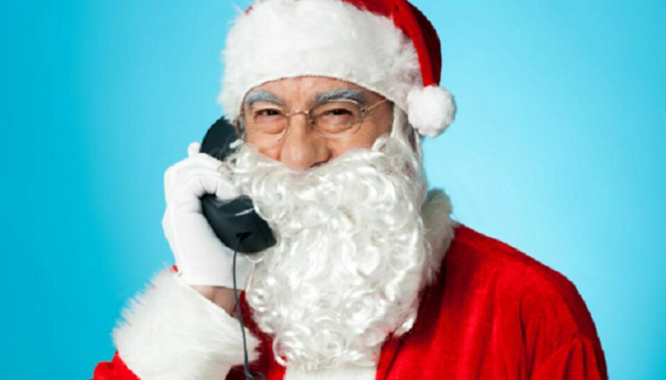 Ved du, du kan ringe til julemanden? Foto: Cololurbox.