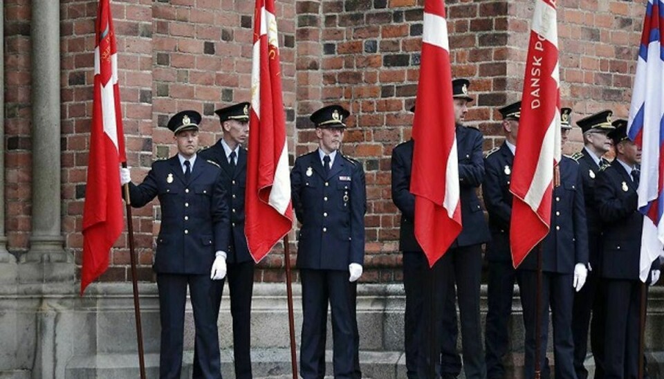 Politiassistent Jesper Jul bisættes fra Roskilde Domkirke.. (Foto: Martin Sylvest/Scanpix 2016)