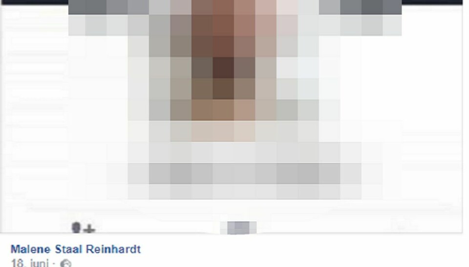 Sådan så Malene Staals opslag ud. Foto: Fra Facebook. Sådan så Malene Staals opslag ud. Foto: Fra Facebook.