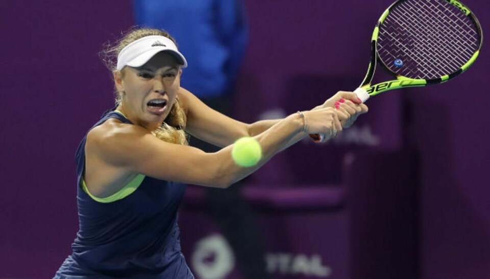 Caroline sled sig tilbage i både første og tredje sæt og slog Angelique Kerber i kvartfinalen i Qatar. Foto: Karim Jaafar/AFP