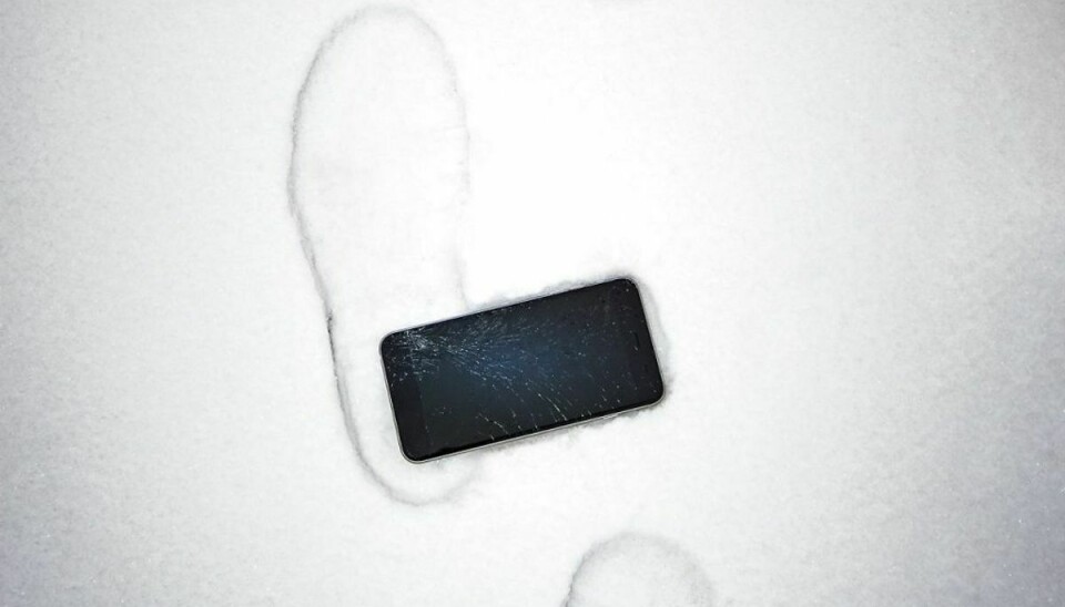 Din mobiltelefon er ikke ret glad for kulde. Se her,. hvad du kan gøre for at undgå ødelæggende skader. Fotos: Scanpix