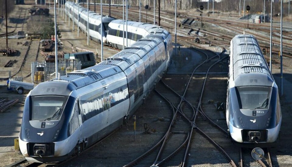 En strejke vil formentlig medføre, at al togtrafik vil blive indstillet i Danmark. Arkivfoto: Henning Bagger/Scanpix