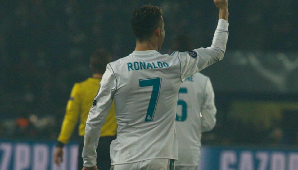Cristiano Ronaldo har scoret i sine ni seneste Champions League-kampe. Tirsdag scorede han til 1-0 i 2-1-sejren over Paris Saint-Germain. Foto: Geoffroy Van Der Hasselt/AFP