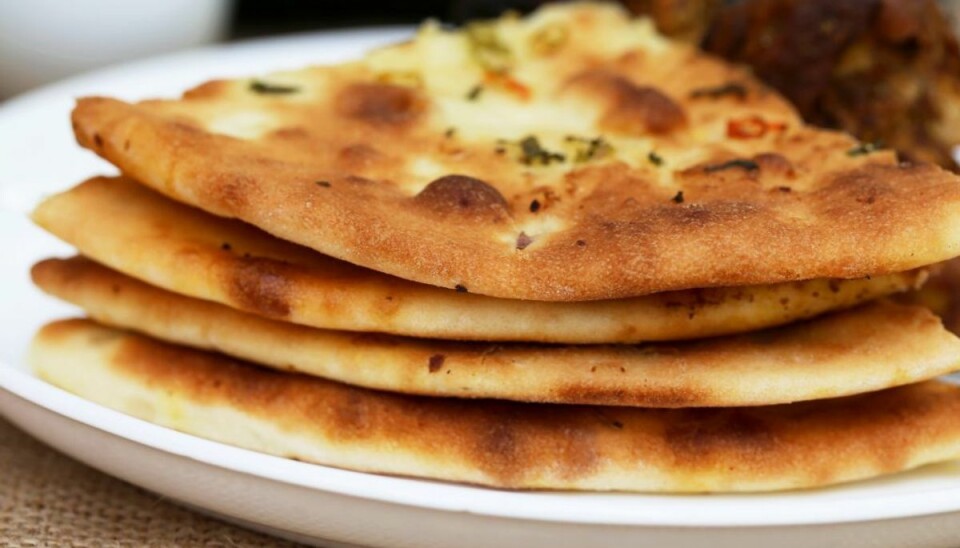 Mug-brød kaldes tilbage fra forretningerne Naan-brød med hvidløg kaldes nu tilbage på grund af fare for mug. Foto: Colourbox.