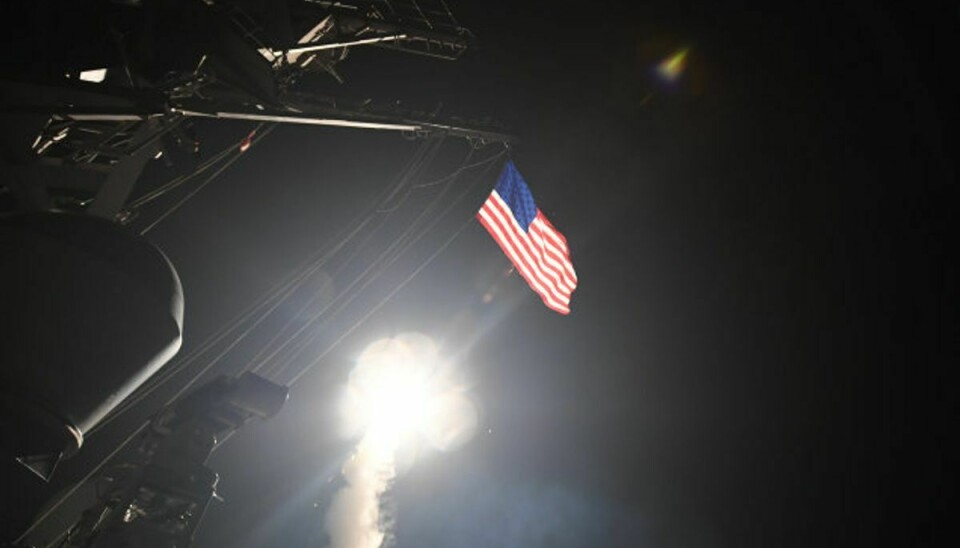 Eurocontrol advarer tirsdag luftfartsselskaber om et forestående luftangreb i Syrien. Billedet her stammer fra april 2017, hvor USA angreb en syrisk luftbase som reaktion på et kemisk angreb i det borgerkrigshærgede land. Foto: Ford Williams/arkiv/AFP