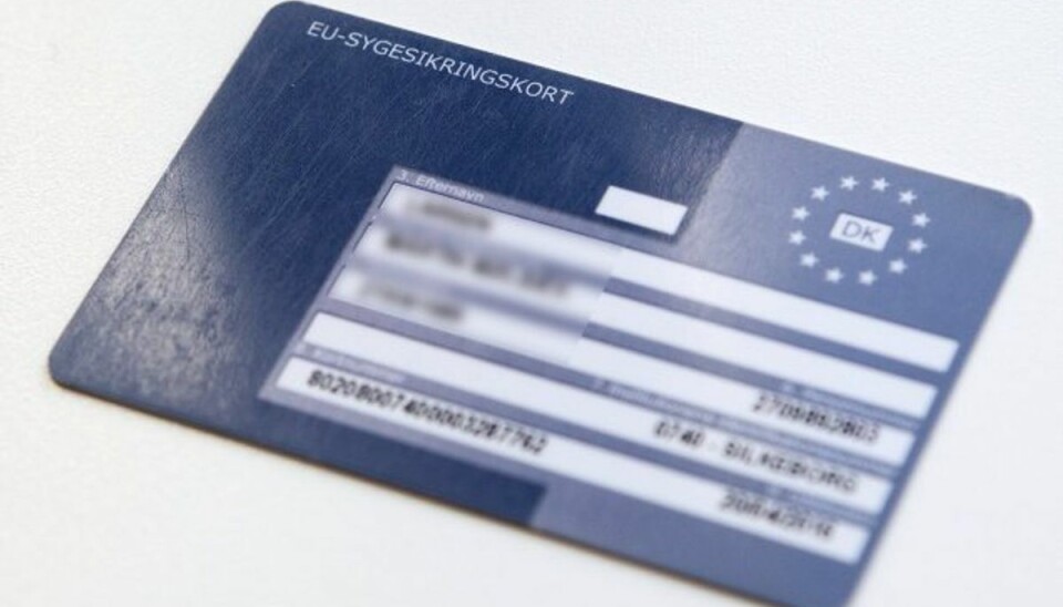 Stor forvirring om blåt EU-kort rammer tusinder af syge borgere Det blå sygesikringskort giver problemer for mange syge, når de rejser i Europa. Foto: Jonas Skovbjerg Fogh/Scanpix