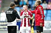 Aab’s debutant og matchvinder Philipp Ochs forlader banen efter sit røde kort få minutter efter at have scoret til 1-0 i Superliga-kampen mellem AaB og FC Nordsjælland på Aalborg Portland Park, søndag 12. august 2018.. (Foto: Henning Bagger/Ritzau Scanpix)